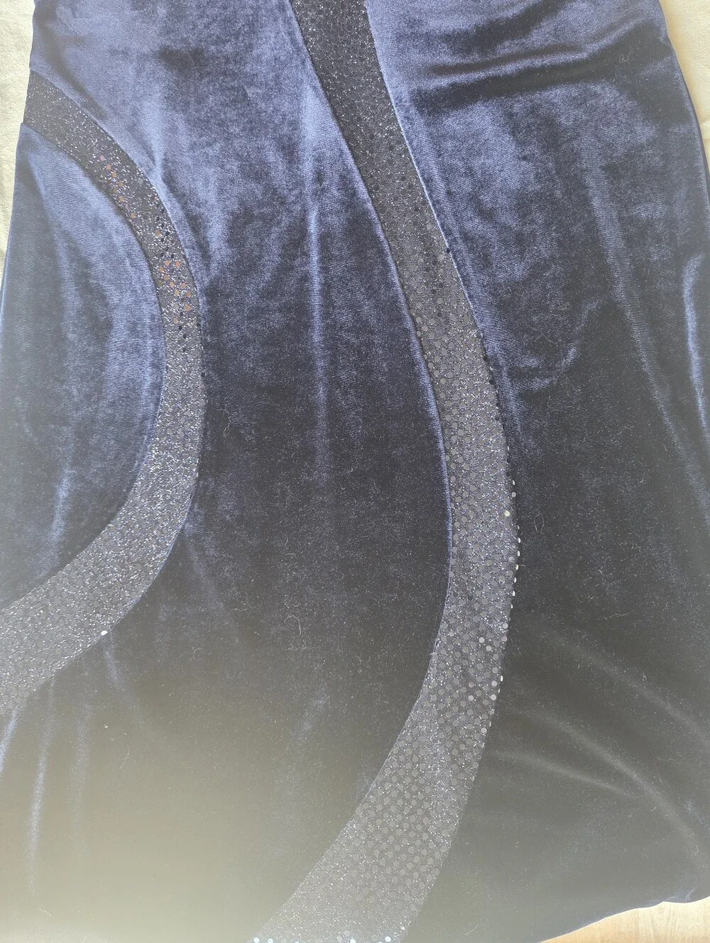 Vintage 90s Onyx Nite Black Velvet Swirl Evening Gown Sz 11/12 (Fits S)
